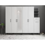 Zerka Concept Açelya Portmanto Vestiyer M7-210 Cm Füme-Beyaz