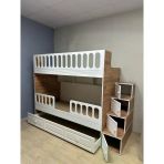 Zerka Concept Aras Tamamı Mdf Membran Kaplama Yavrulu Çelik Destekli Ranza Ac1
