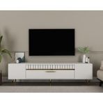 Zerka Concept Bakü Tv Sehpası Tv Ünitesi Beyaz Altın