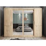 Zerka Concept Bella Sürgü Kapaklı Meşe 270 cm Gardrop
