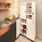 Zerka Concept Bern %100 Mdf 6 Raflı Çok Amaçlı Mutfak Banyo Ayakkabılık Dolabı 50 Cm
