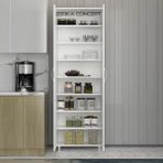 Zerka Concept Bern Mdf 6 Raflı Çok Amaçlı Mutfak Banyo Ayakkabılık Dolabı - 60 cm - Beyaz