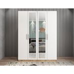 Zerka Concept Bevel 4 Kapaklı Gizli Çekmeceli Çam Beyaz 140 cm Gardrop