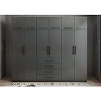 Zerka Concept Biray 12 Kapaklı Füme 270 cm Gardrop