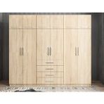 Zerka Concept Biray 12 Kapaklı Meşe 240 cm Gardrop