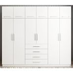 Zerka Concept Biray 6 Kapaklı Beyaz Gardırop Dolap