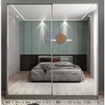 Zerka Concept Bodrum Sürgü Kapaklı Füme 180 cm Gardrop