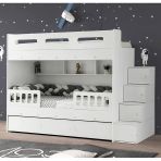 Zerka Concept Buket Mdf Çelik Profilli Yavrulu Ranza Beyaz M1 90 X 190 Cm