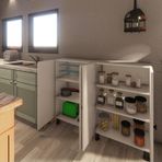Zerka Concept Cervus Çok Amaçlı Mutfak Banyo Ayakkabılık Dolabı 120 Cm