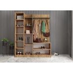 Zerka Concept Çizgi Çam Füme 140 cm Portmanto