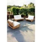 Zerka Concept Conforlove Bahçe Balkon Masif Kestane Ahşap Koltuk Takımı 2+1+1