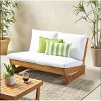 Zerka Concept Conforlove Masif Kestane Ahşap Bahçe Balkon İkili Koltuk