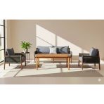 Zerka Concept Dynamic Masif Ahşap İroko Ağacı Oturma Grubu Bahçe Balkon Koltuk Takımı 3+1+1+ Masa Ahşap