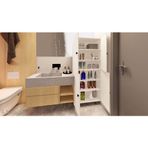 Zerka Concept Firan %100 Mdf 6 Raflı Çok Amaçlı Mutfak Banyo Ayakkabılık Dolabı 50 cm