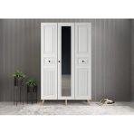 Zerka Concept Greta Membran 3 Kapaklı Portmanto Montaj Dahil Meşe Beyaz 120 Cm