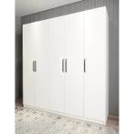 Zerka Concept Magnum 5 Kapaklı Beyaz Dolap Gardırop
