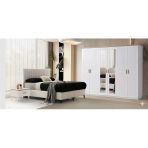 Zerka Concept Mimoza Tamamı Mdf 6 Kapaklı Membran Gardırop Ve Yatak Odası Takımı