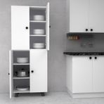 Zerka Concept Mobilyahome Tamamı Mdf 6 Raflı Çok Amaçlı Mutfak Banyo Ayakkabılık Dolabı - 70 Cm