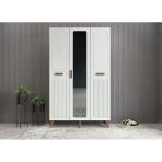 Zerka Concept Monere Membran 3 Kapaklı Portmanto Montaj Dahil Cevizbeyaz 105 Cm