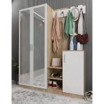Zerka Concept Moon Meşe Beyaz 180 cm Portmanto
