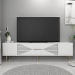 Zerka Concept Motif Tv Sehpası Tv Ünitesi Beyazaltın