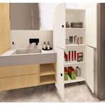 Zerka Concept Mut Mdf 4 Raflı Çok Amaçlı Mutfak Banyo Ayakkabılık Dolap 70cm