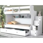 Zerka Concept Napoli Yavrulu Seyyar Merdivenli Ranza Beyaz M2 90 X 190 Cm
