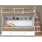 Zerka Concept Napoli Yavrulu Seyyar Merdivenli Ranza Çam Beyaz M2 90 X 190 Cm
