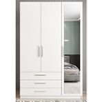Zerka Concept Parma 3 Kapaklı Beyaz Gardırop Dolap