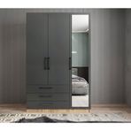 Zerka Concept Parma 3 Kapaklı Çam Füme Gardırop Dolap