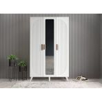 Zerka Concept Robe Membran 3 Kapaklı Portmanto Montaj Dahil Beyaz 120 Cm