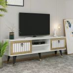 Zerka Concept Sandro Beyaz-Altın Tv Ünitesi