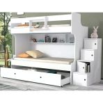 Zerka Concept Sardunya Tamamı Mdf Yavrulu Seyyar Merdivenli Ranza Beyaz M2