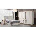 Zerka Concept Seren Mdf 6 Kapaklı Gardırop Ve Yatak Odası Takımı Başlık Dahil Baza Hariç