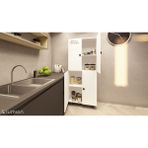 Zerka Concept Valentu Mdf 4 Raflı Çok Amaçlı Mutfak Banyo Ayakkabılık DOLAP50CM - Beyaz