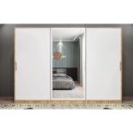 Zerka Concept Vino Sürgü Kapaklı Dolap Gardırop Çambeyaz 240Cm