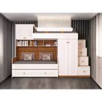 Zerka Concept Viola Komple Mdf Membran Dolaplı Yavrulu Ranza Ceviz Beyaz 190 X 90