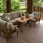 Zerka Concept Vizyon Masif Ahşap Bahçe Balkon Takımı Gürgen Ağacı 3+1+1+Masa Ahşap