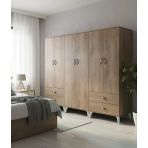 Zerka Concept Zerkaconcept Odin 6 Kapaklı Dolap Gardırop Çam - M1 Çam