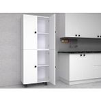 ZerkaConcept Alva Tamamı Mdf 4 Raflı Çok Amaçlı Mutfak Banyo Ayakkabılık Dolabı 70 Cm Beyaz
