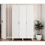 ZerkaConcept Duke 3 Kapaklı Ayakkabılık Beyaz 120 Cm M1 Montaj Dahil
