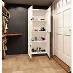 ZerkaConcept Faro Mdf 4 Raflı Çok Amaçlı Mutfak Banyo Ayakkabılık Dolap 70cm Beyaz