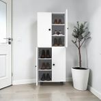 ZerkaConcept Panta %100 Mdf 6 Raflı Çok Amaçlı Mutfak Banyo Ayakkabılık Dolabı 70 Cm Beyaz