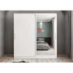 ZerkaConcept Zen Sürgü Kapaklı Dolap Gardırop Beyaz 160 Cm Montaj Dahil