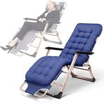 Zero Gravity Lounge Chair, Zero Gravity bahçe sandalyesi, katlanabilir şezlong, teras için, çıkarılabilir yastık arkalığı, dış mekan için ayarlanabilir şezlong, kamp sandalyesi