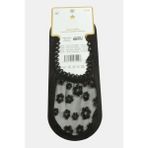 Zero Land Cosmotex Çiçek Dantel Babet Çorap-Siyah - 8 - Polyester