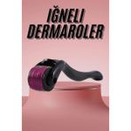Zero Land Depomix Derma Roller Titanyum Uçlu 540 Iğneli 1 mm Saç Sakal Çıkarma ve Cilt Bakım Masaj Aleti - Renkli