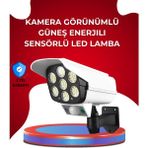 Zero Land Drnds Uzaktan Kumandalı Güneş Enerjili LED Güvenlik Lambası Kamera Tipi Hareket Sensörlü - Renkli