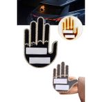 Zero Land Ilkeshop Uzaktan Kumandalı El Orta Parmak LED Araç Camına Özel - Yeşil - Renkli
