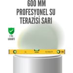 Zero Land Lvsqvr 600 mm Su Terazisi Sarı Dalı Gövde Hassas Ölçüm - Renkli - Tekli